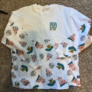 Disney White and Multicolor Graphic Sweatshirt